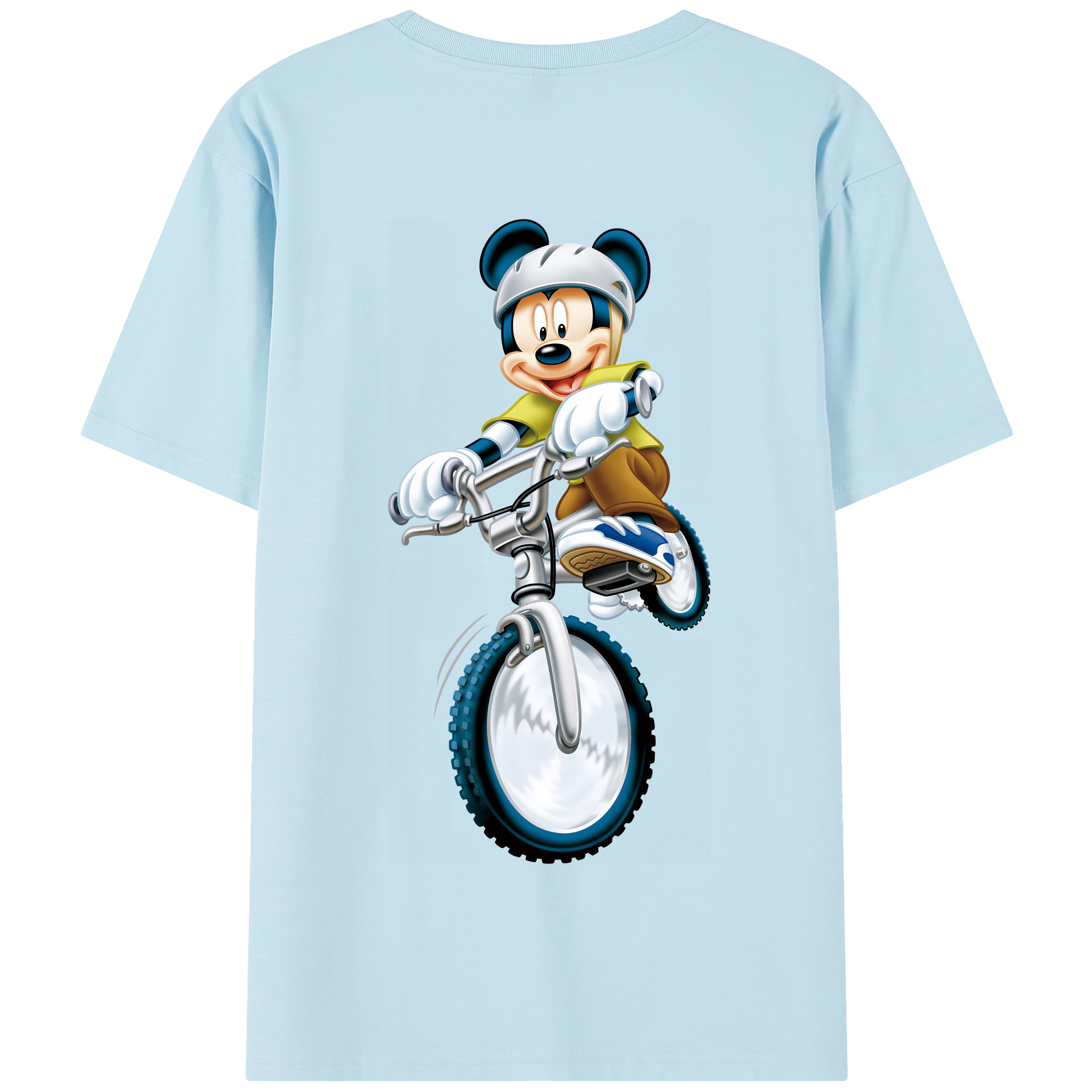 （画像用） ミッキーマウス Mickey Mouse 綿100％半袖Tシャツ（背面プリント）